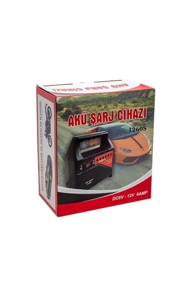 FullYedek Pogod 220 Volt - 12 Volt - 6 Volt 6 Amper Ledli Göstergeli Akü Şarj Cihazı Hb-1260s-gs - 3