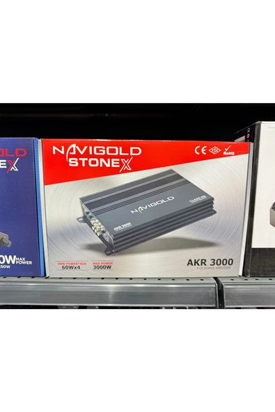 Navigold AKR-3000 4KANAL PROFESYONEL STEREO OTO AMFİ ANFİ 3000WAT 2ohm 4X90W RMS -4ohm 4x60w rms - 2