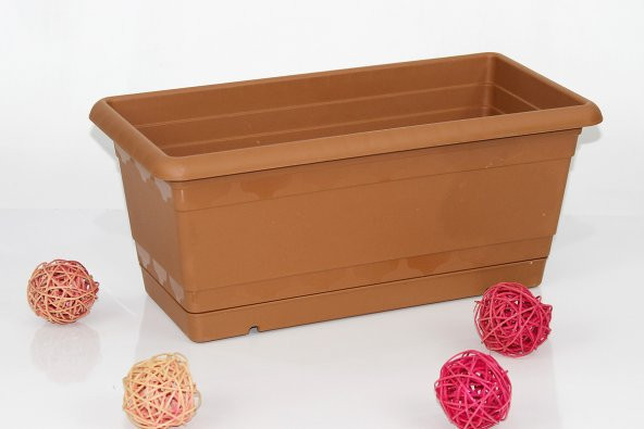 EminHome Toprak Görünümlü Balkon Saksı 50 cm 11 Lt K513 - 3