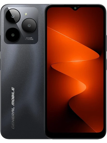 General Mobile Era 30 8gb (4gb + 4gb Genişletilmiş Ram) + 128GB Hafıza Çift Sim Kart Siyah
