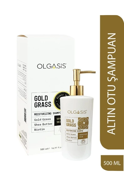 Olgasis Gold Grass Shampoo - Kepek ve Sedef İçin Biotin ve Shea Butter Günlük Şampuan 500 ml