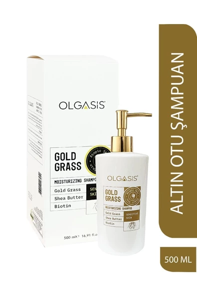 Olgasis Gold Grass Shampoo - Kepek ve Sedef İçin Biotin ve Shea Butter Günlük Şampuan 500 ml