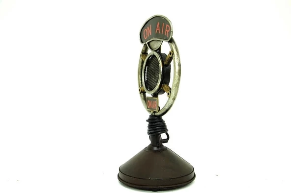 Dekoratif Metal Mikrofon - Resim 3