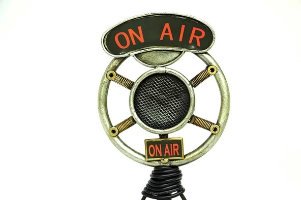 Dekoratif Metal Mikrofon - Resim 5