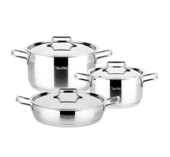 Tantitoni Premium 6 Parça Paslanmaz Çelik Tencere Seti