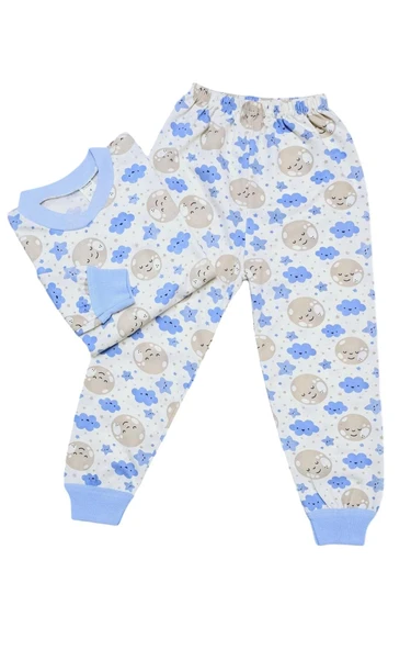 Bulut Desenli Erkek Bebek Pijama Takımı - 12