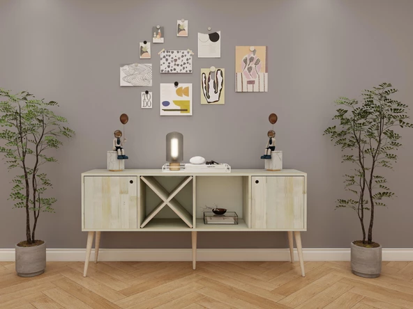 FW Akasya Dolap Ladin Ekli 1600*360*750