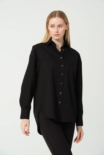 Polo Yaka Sırt Dekolteli Gömlek - 11