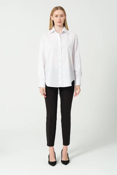 Polo Yaka Sırt Dekolteli Gömlek - 10