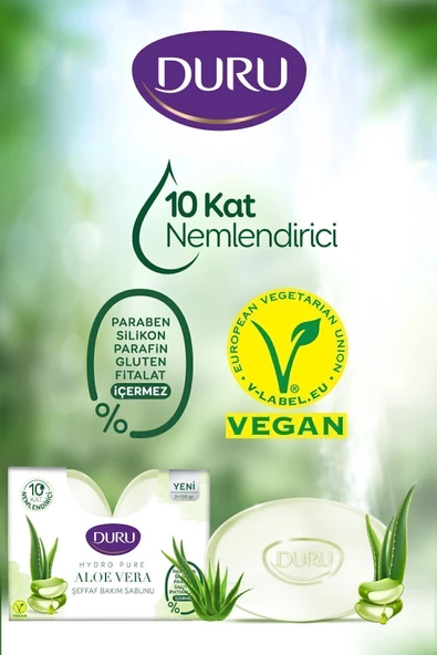 Duru Hydro Pure Aloevera 3'lü Sabun 2 x 135 G - Resim 3