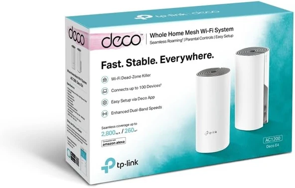 TP-Link Deco E4 1200 Mbps 2'li Router - Resim 3
