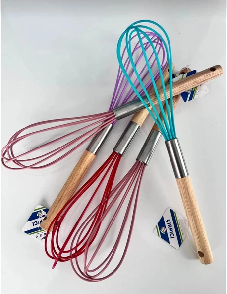 Bambu Saplı Silikon Tel Çırpıcı Çırpma Teli 30 Cm - 3