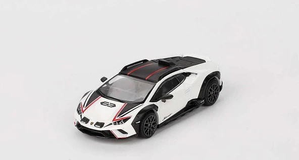 Mini GT 763 Lamborghini Huracan Sterrato Bianco Asopo LHD Model Araba