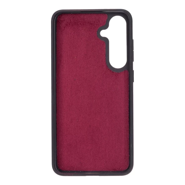 Samsung Galaxy S24 Uyumlu Deri Arka Kapak Gül Kurusu - 2