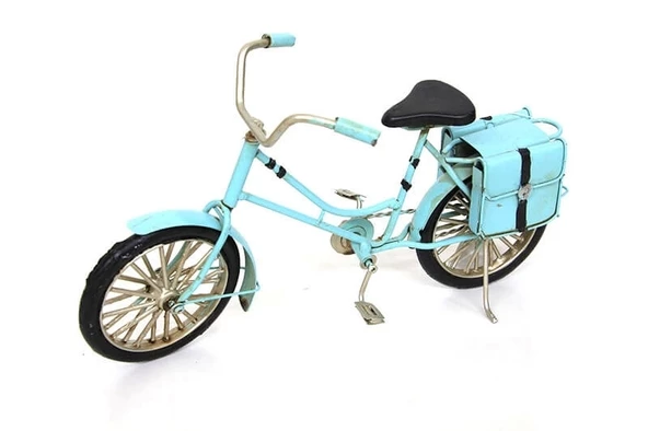 Dekoratif Metal Bisiklet Çantalı - Resim 3