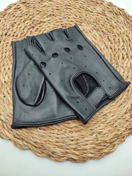 Kesik Parmak Erkek Deri Eldiven - 3