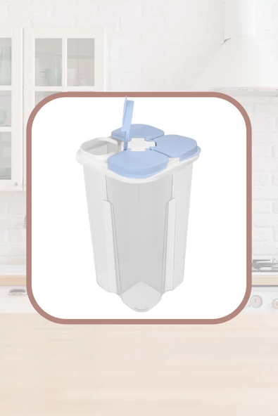 4 Bölmeli Erzak Kabı Kapaklı 3000 ML Pembe - 8