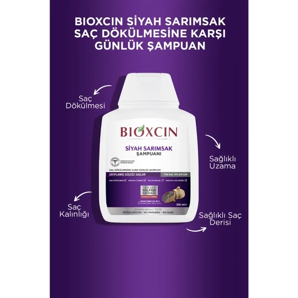 Bioxcin Siyah Sarımsak Şampuanı 3 al 2 öde (3x300ml) - 5