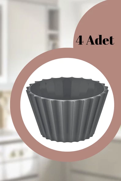 Safir Kristal Çerezlik Kase 4 Adet 200ml Mavi - 4