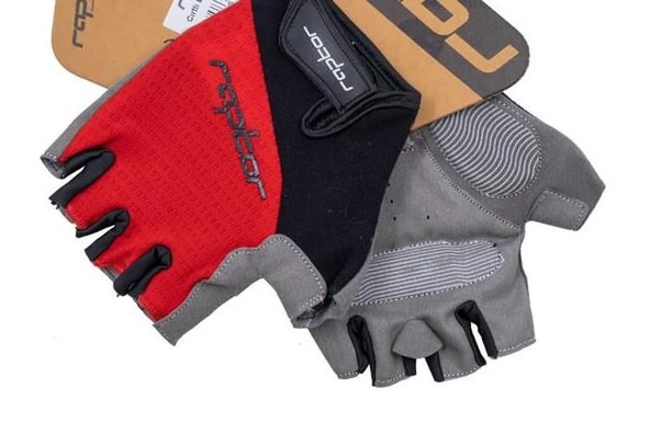 Raptor Cırtlı Eldiven Kısa Parmak Bisiklet Eldiveni MTB Yarım Parmak Eldiven S Beden Kırmızı - Resim 2