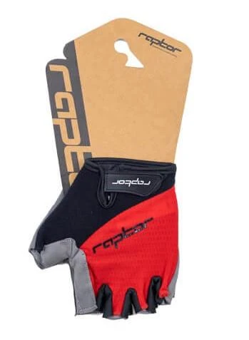 Raptor Cırtlı Eldiven Kısa Parmak Bisiklet Eldiveni MTB Yarım Parmak Eldiven M Beden Kırmızı ürün görseli