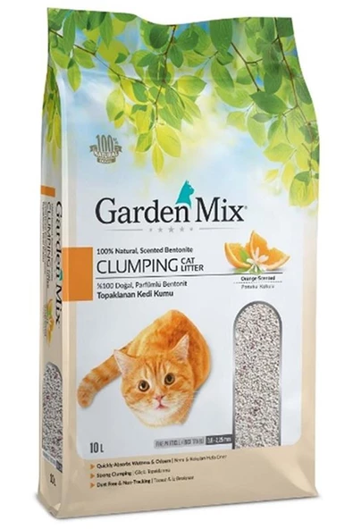 Gardenmix Bentonit Portakallı Kedi Kumu İnce 10 Lt