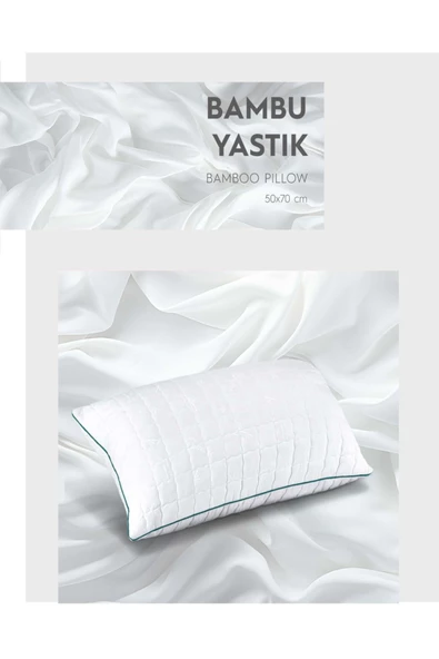 Bambu Yastık Mikrofiber 50x70 Cm Beyaz