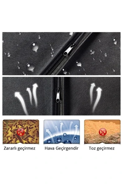 10 Adet Takım Elbise Kılıfı Elbise Hurcu Dolap Düzenleyici 60X100 giyim çantası - 5