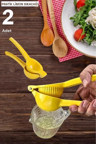 2 Adet Limon Sıkacağı Plastik Elden Sıkmalı Lemon Naranciye sıkacak