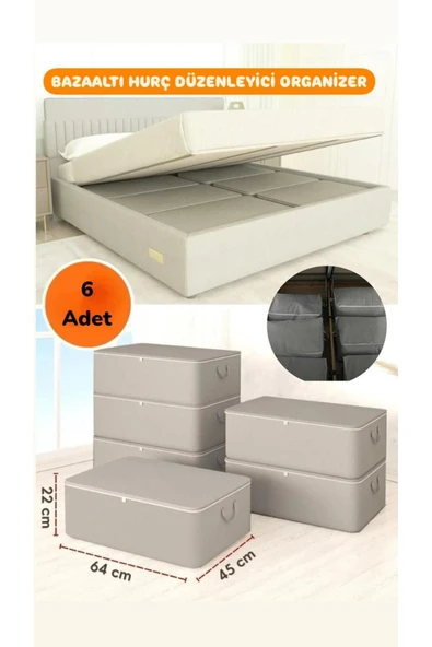 STD 6 Adet Büyük Boy Antrasit Bazaaltı Hurç 64 X 45 X 22 Cm Klasik