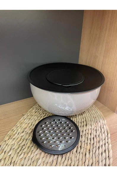 6 Parça Rendeli Karıştırma Kabı Seti 2 Çırpma Teli Ve Rendeli Kapaklı Çırpma Kase Seti - Resim 4