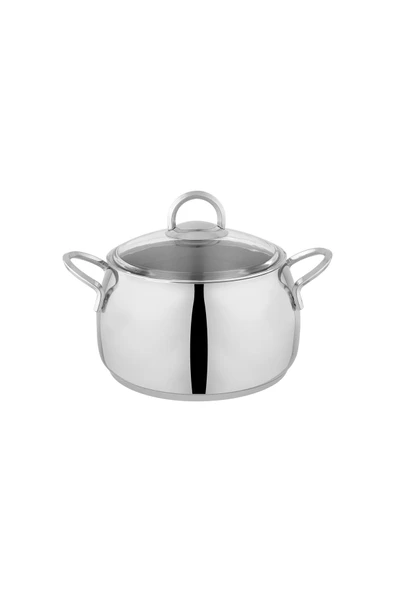 New Trendy Çelik Tencere Seti 8 Parça Inox - Resim 3