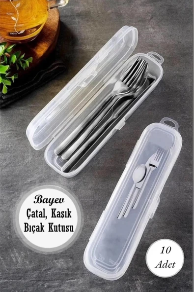 10 Adet Multix Çatal Kaşık Bıçak Saklama Kutusu - Çeyizlik Kaşık Takımları Düzenleyici Organizer - Resim 2