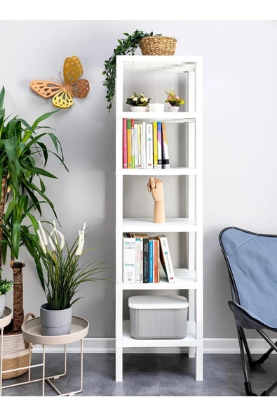 Shelf 6 Katlı Düzenleyici Raf Ünitesi Kitaplık, Banyo, Mutfak Rafı. Ayakkabılık, organizer