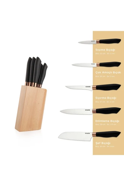 Keen Standlı Bıçak Seti-6 Parça - 2