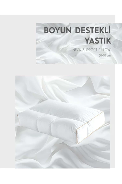 Boyun Destekli Yastık Mikrofiber 50x70 Cm Beyaz