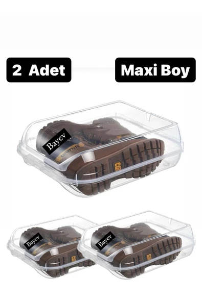 2 Adet Bot Saklama Kutusu Maxi Boy Ayakkabı Saklama Kutusu Kışlık Ayakkabılık Düzenleyici ürün görseli