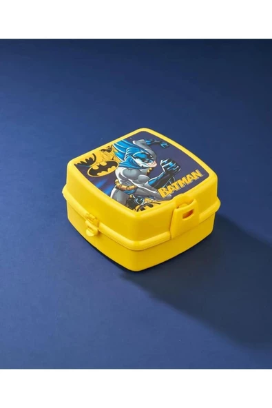 Batman Model Kendinden Kaşıklı 4 Bölmeli 2 Katlı Beslenme Kutusu - Bölmeli Beslenme Kabı