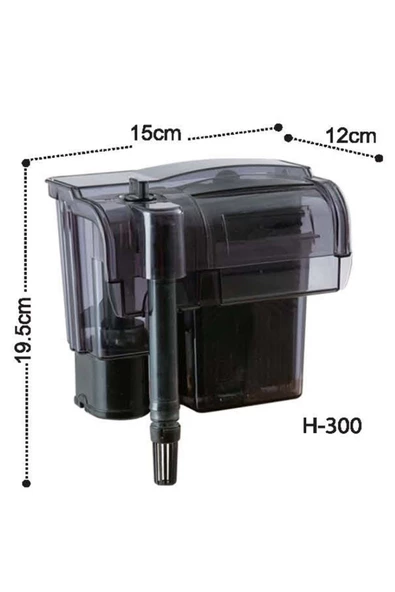 Dophin H300 Akvaryum Askılı Şelale Filtre 360 L/h