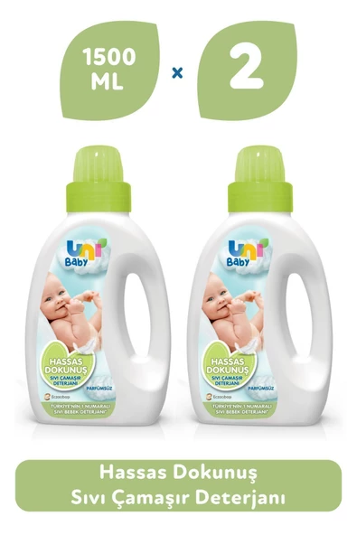 Uni Baby Çamaşır Deterjanı Sensitive Hassas Dokunuş 2X1500ml