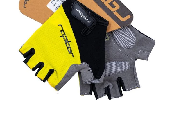 Raptor Cırtlı Eldiven Kısa Parmak Bisiklet Eldiveni MTB Yarım Parmak Eldiven L Beden Lime - 2