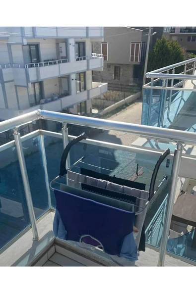2 Adet Petek Üstü Çamaşır Kurutmalık - Balkon Kurutmalık Askısı - 4