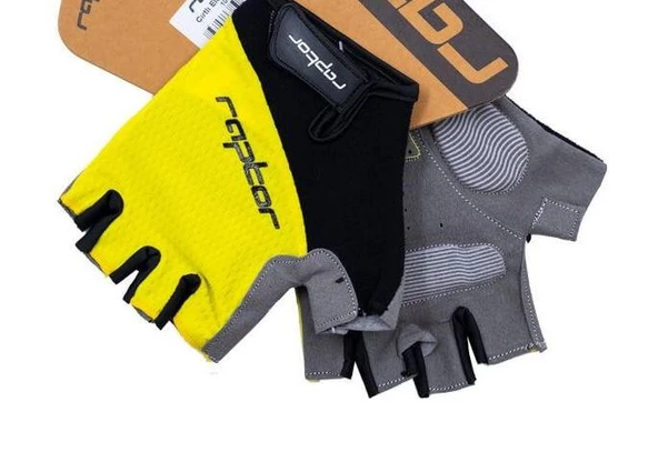 Raptor Cırtlı Eldiven Kısa Parmak Bisiklet Eldiveni MTB Yarım Parmak Eldiven S Beden Lime - Resim 2