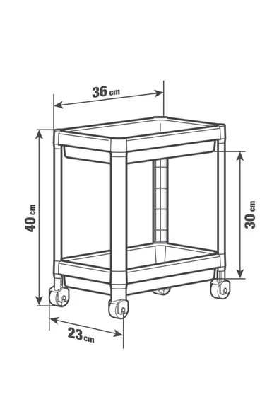 2 Katlı Maja Tekerlekli Beyaz Tezgah Altı Düzenleyici Raf Banyo Dolabı Mutfak Tezgah Evye Altı - 4