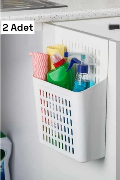 2 Adet Plastik Askılı Dolap Düzenleyici Dolap Içi Deterjanlık