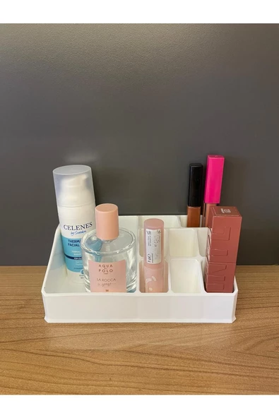 Golden Masaüstü Makyaj Organizeri Ruj Standı Serum Parfüm Kalemlik Makyaj Fırçası Düzenleyici Raf - 2