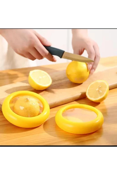 2 Adet Buzdolabı Için Yarım Meyve Kabı Soğan Sebze Limon Koruma Kutusu Fresh Kap Emzik Kutusu - Resim 3