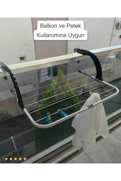 Bebek Çocuk Kıyafet Kurutmalık Petek Üstü Mini Balkon Kurutmalık Askı - 2
