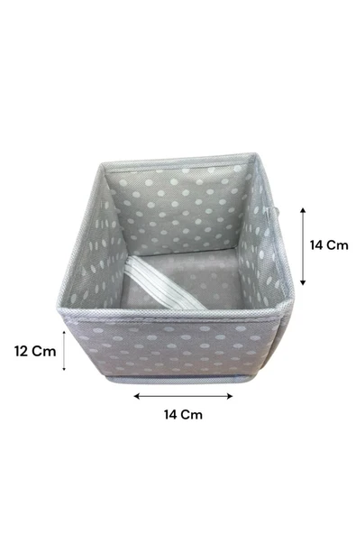 Coco Puantiyeli 8 Parça Çekmece Içi Kutu Seti Dolap Kıyafet Çamaşır düzenleyici - Resim 6