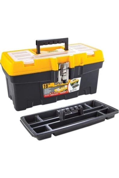 Süper Bag 2076 16 Inç Takım Çantası Alet Kutusu Organizer Düzenleyici Metal Kilitli - 2